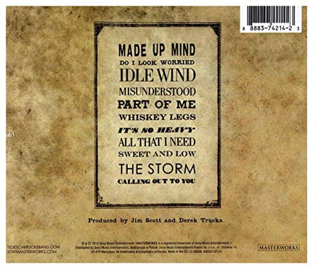 欧2LP Tedeschi Trucks Band Made Up Mind MOVLP902 Music on Vinyl, Mast 未開封 /00660 Amazon.com: Made Up Mind: 0888837421423: Tedeschi Trucks
